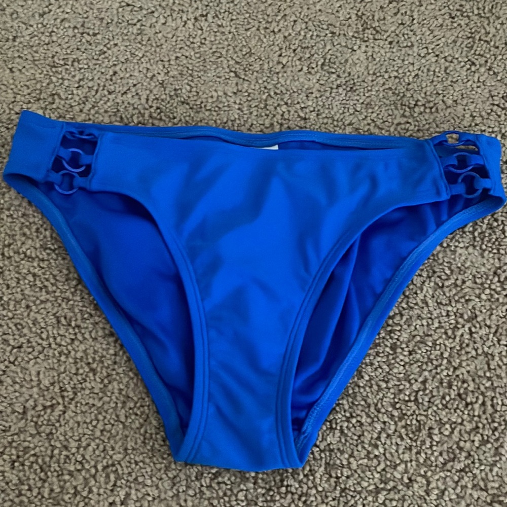 Blue target bikini bottoms